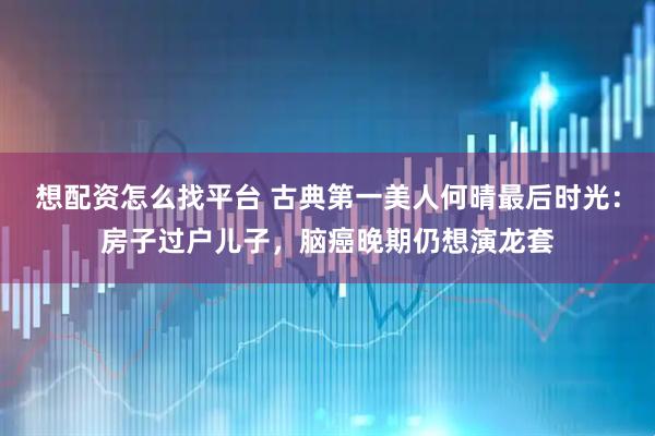 想配资怎么找平台 古典第一美人何晴最后时光:房子过户儿子,脑癌晚期仍想演龙套